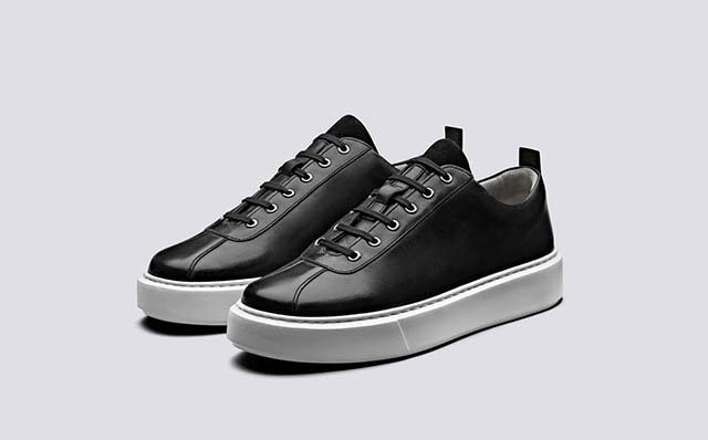 Grenson Sneaker 30 Mens Sneakers in Black Leather GRS112977